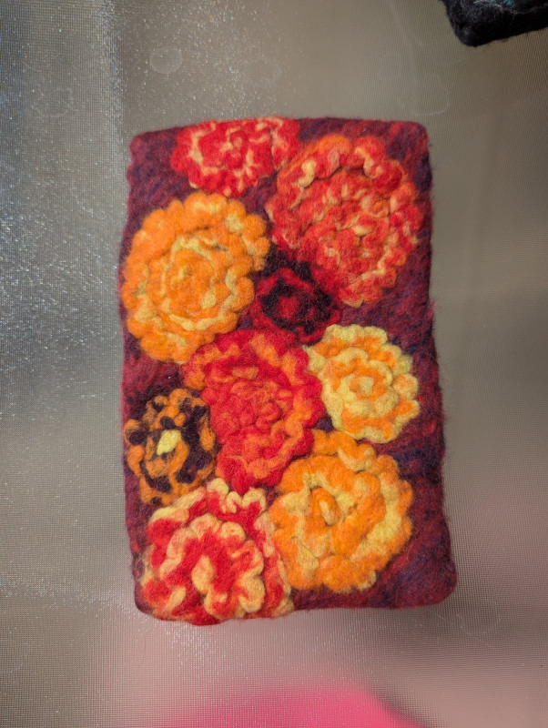 Marigold Grippy Felted Wool Hot Pad