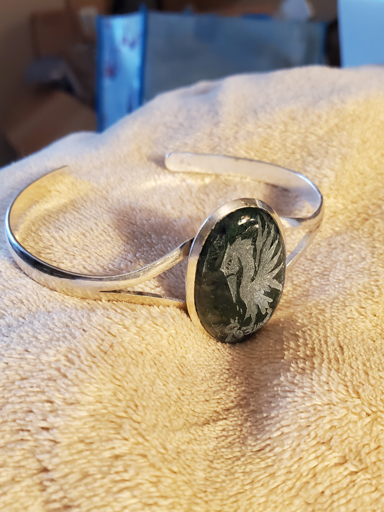 Pelican Intaglio Sterling Bracelet