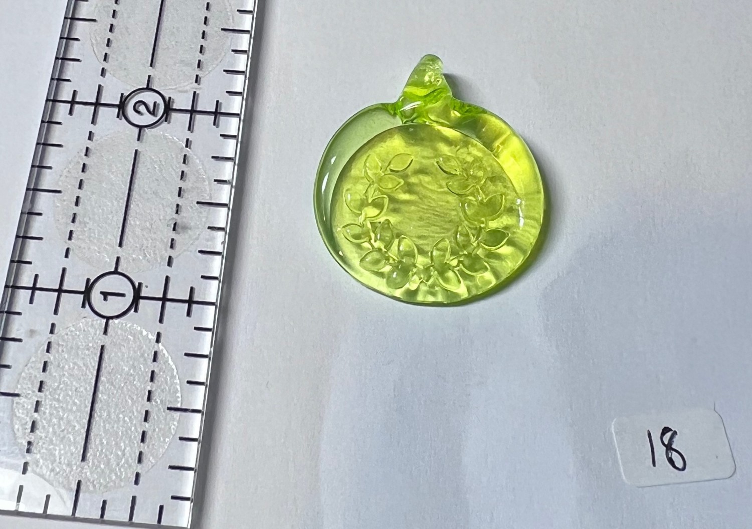 Uranium Glass Laurel Pendant