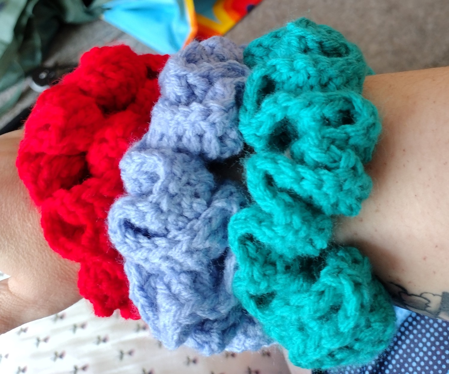 Handmade hair scrunchie