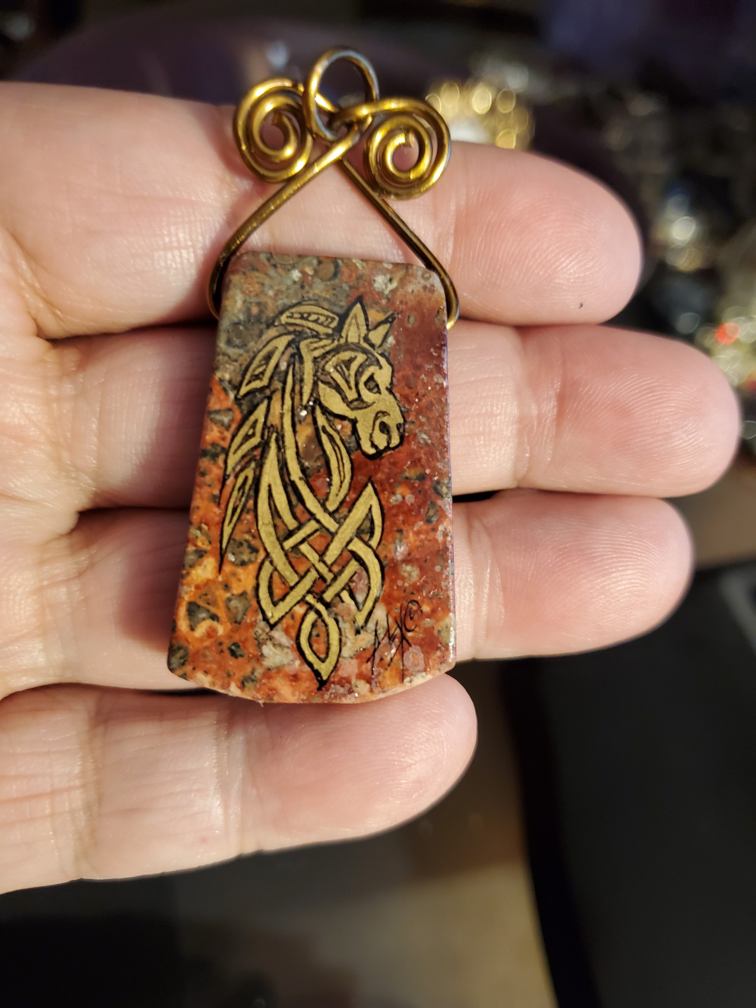 Rohan Horse Jasper Pendant