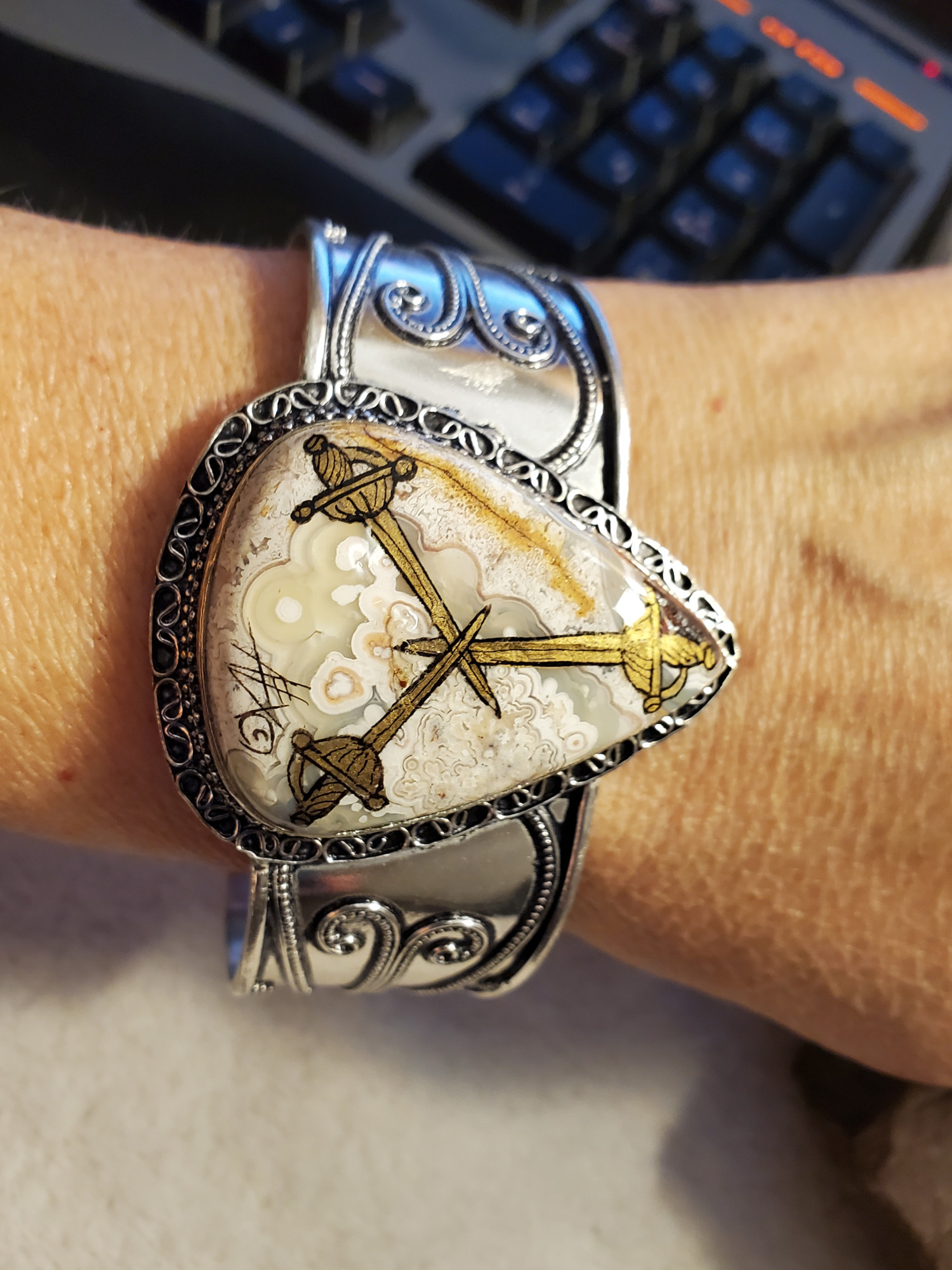MoD Cuff Bracelet Crazy Lace Agate