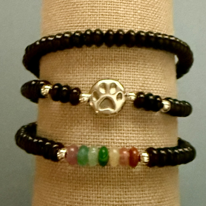 Limited Edition: "Pride Paw" triple wrap gemstone bracelet