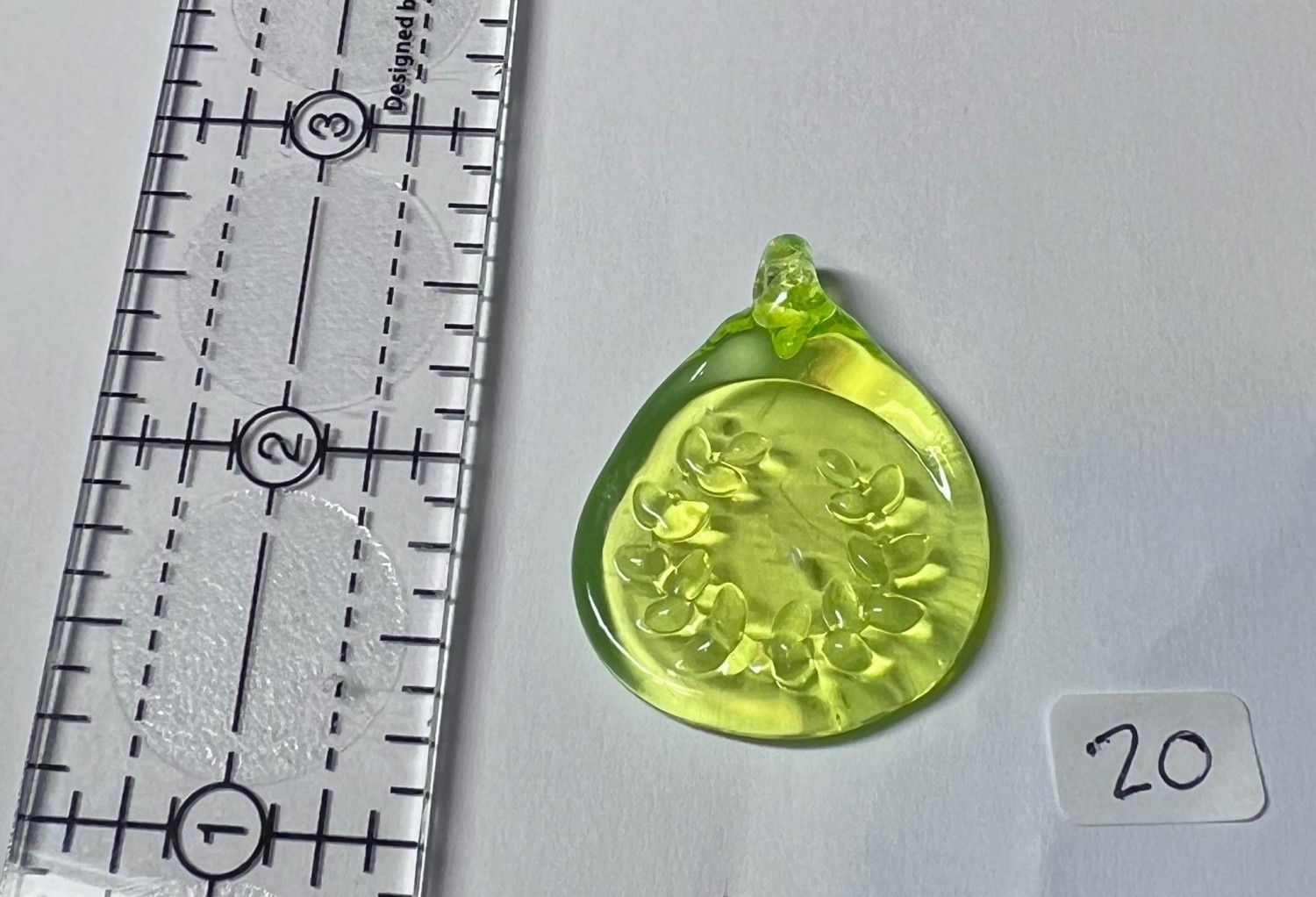 Uranium Glass Laurel Pendant