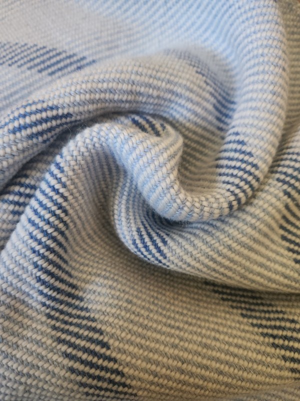Blue and White Shawl/Scarf ***50/50  Alpaca/Wool***
