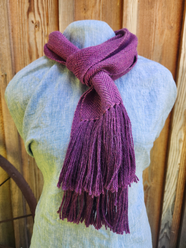 Purple and Fuchsia Scarf ***100%  Alpaca***