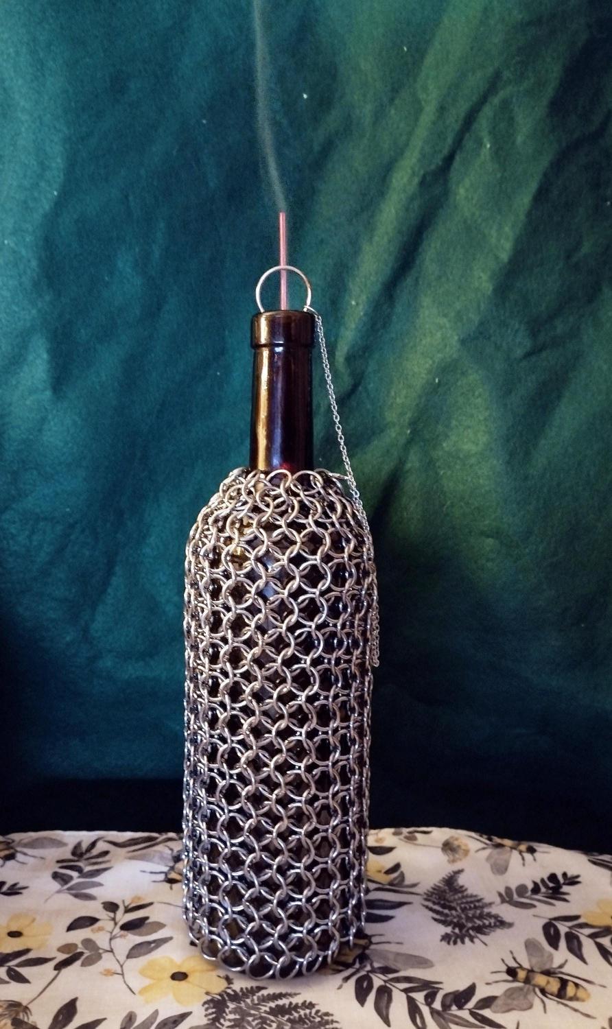 Chainmail Incense Bottle