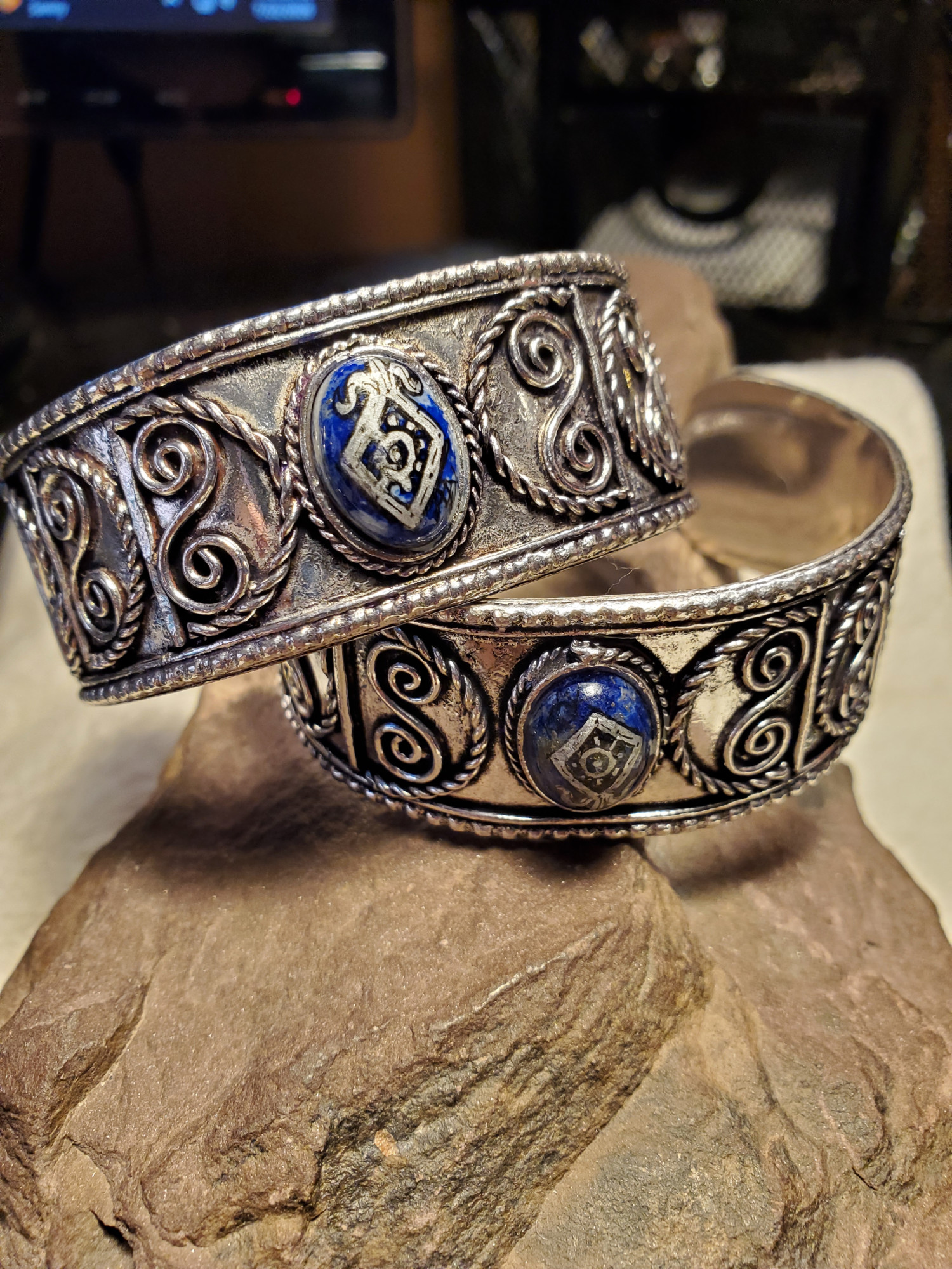 Order of the Mark Lapis Lazuli Cuff Bracelet Set