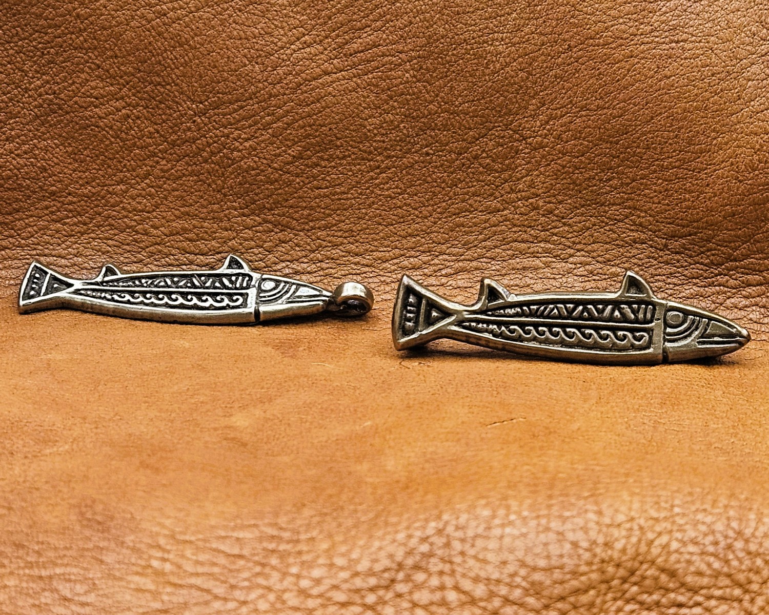 Anglo-Saxon fish brooch or pendant - 5th -8th c. Kent, UK