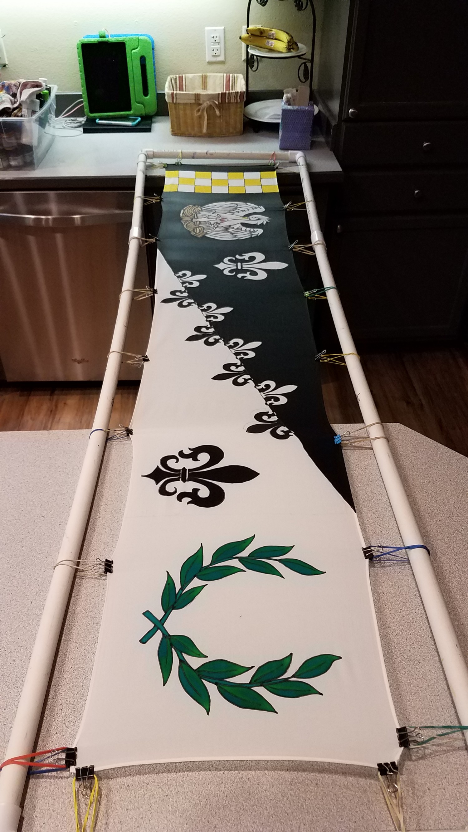 Custom Hand--Painted Silk Banner- Rectangle