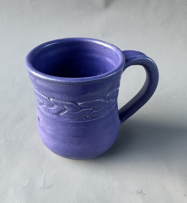 purple celtic knotwork mug