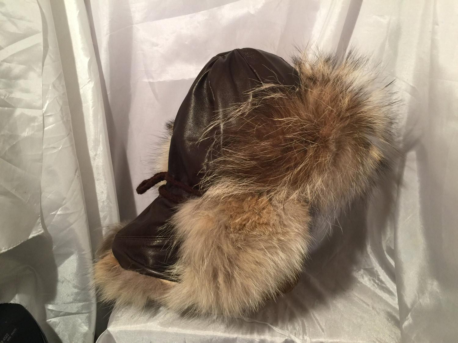 Custom Mongolian Style Fur Hat, Recycled Fur, Ear Flaps