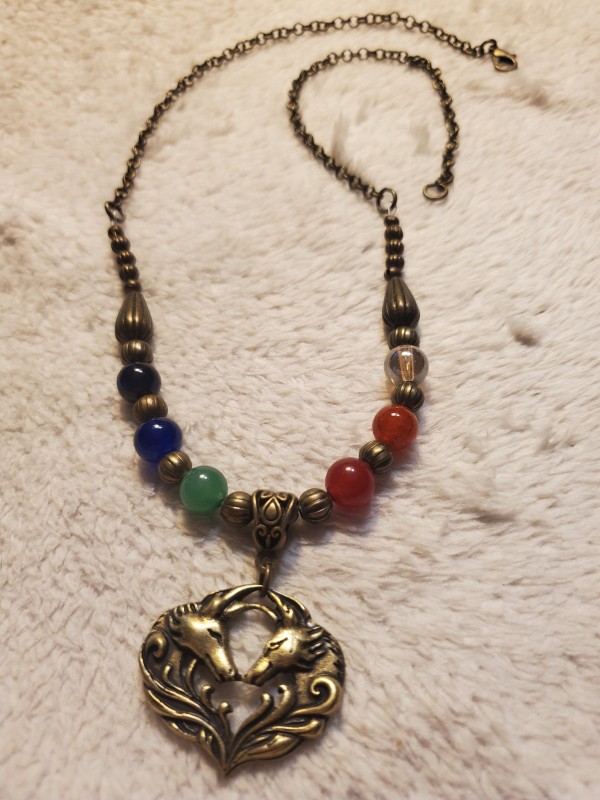 Rainbow Fox Necklace