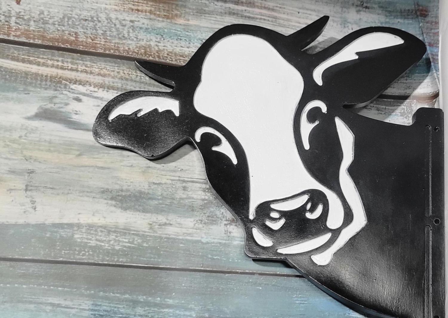 Peek A Boo cow resin Farmhouse wall hanging ART OOAK