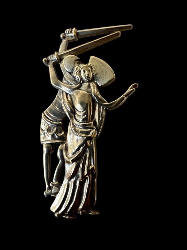 Melee Lady Fighter - 14th century - Medieval-Style Pin