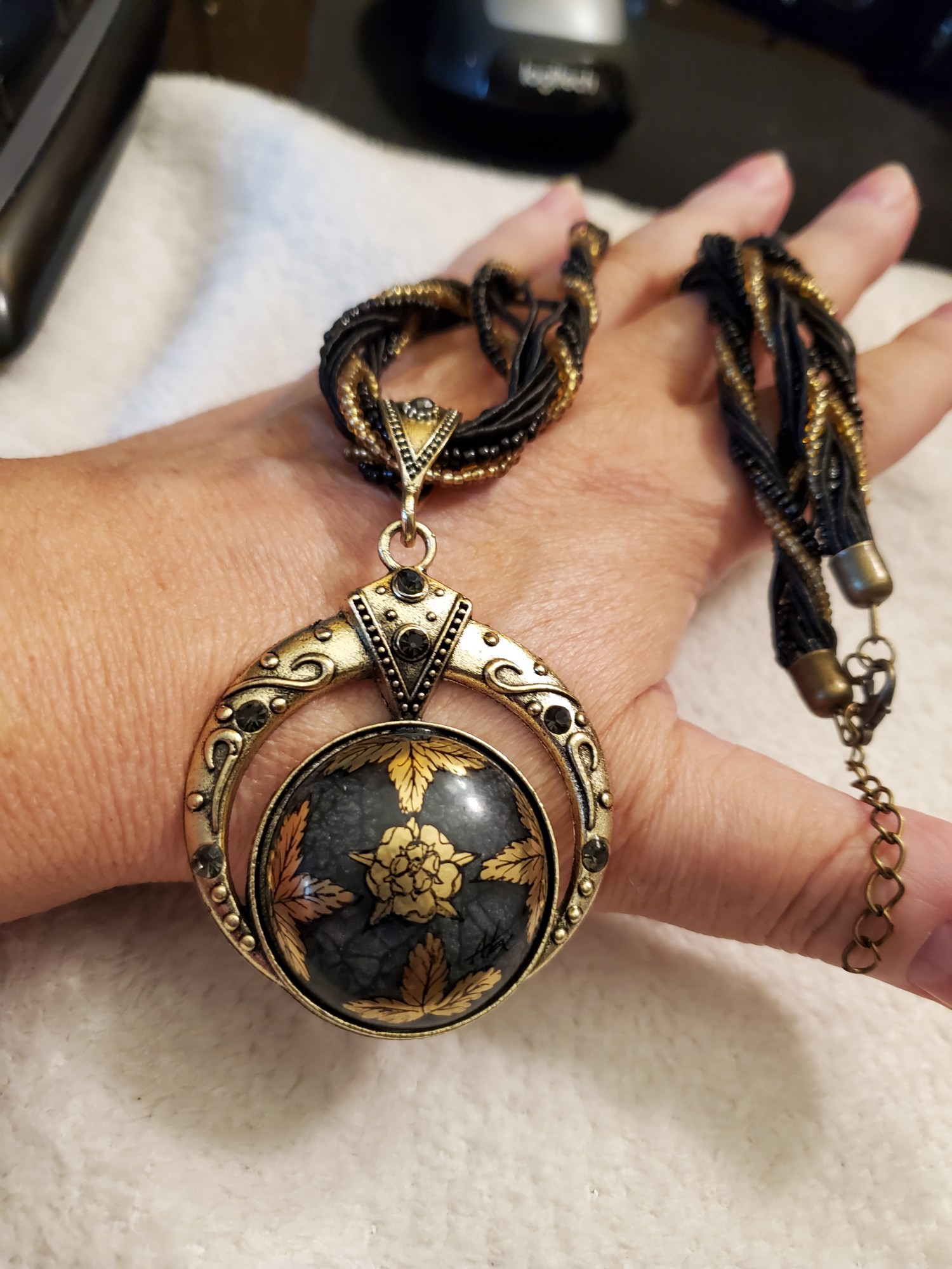 Tudor Rose Strawberry Statement Necklace