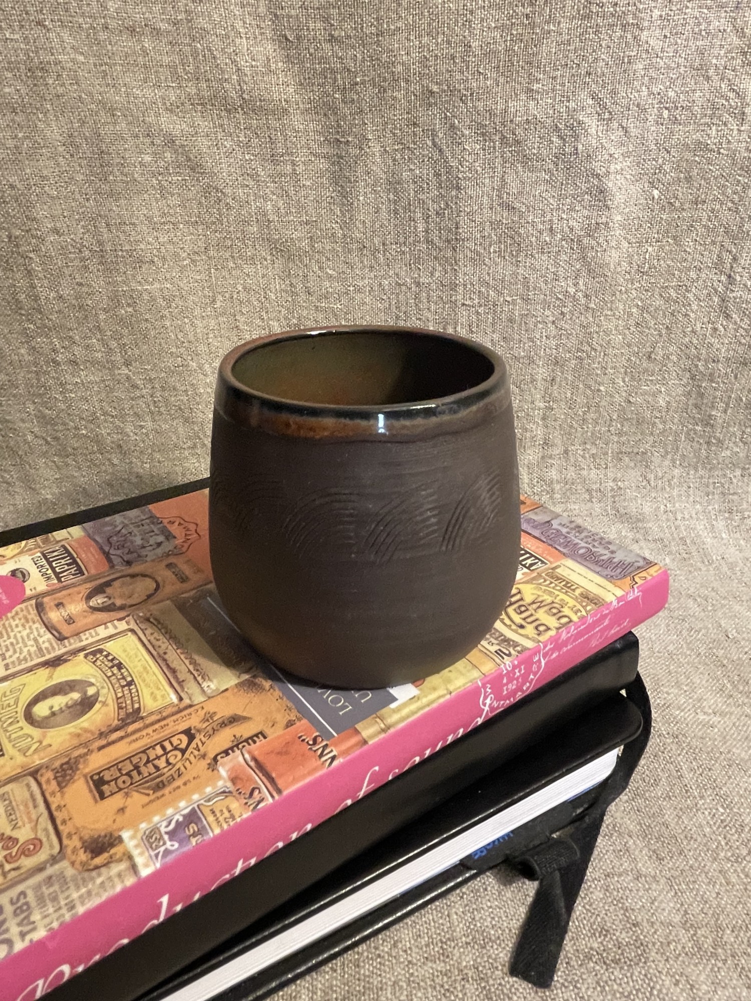 Dark Clay Wine Glass