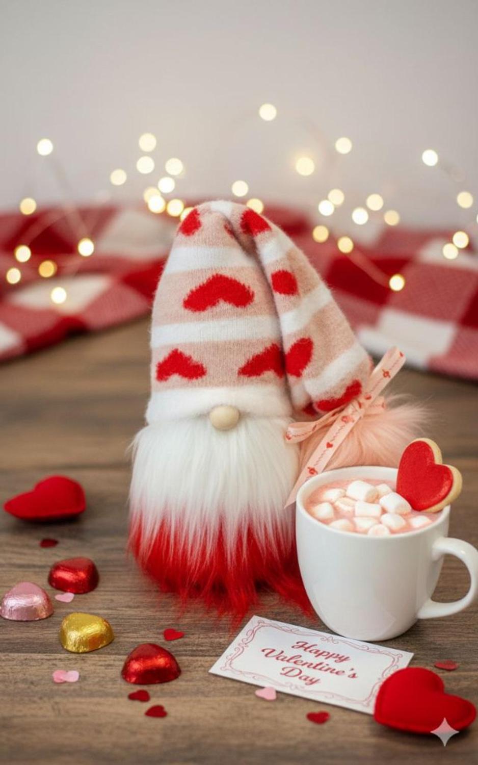 Valentine's Day gonk gnome/ tiered tray decor/shelf sitter