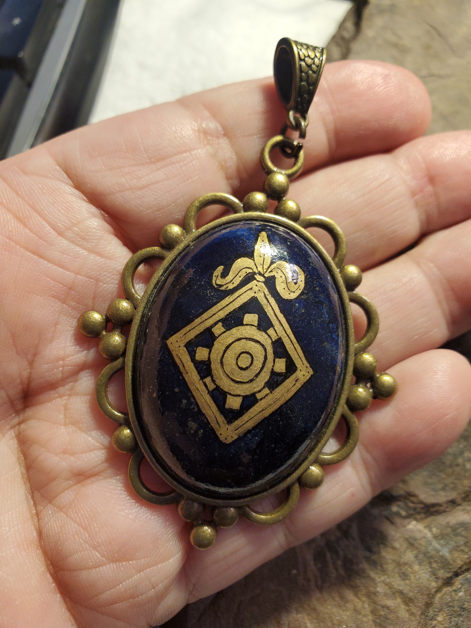 Order of the Mark Onyx in Bronze Pendant