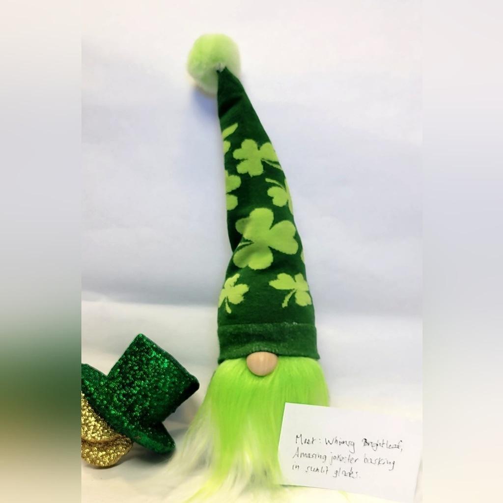 St Patrick's Day Holiday Shelf Sitter Gnome Home Decor