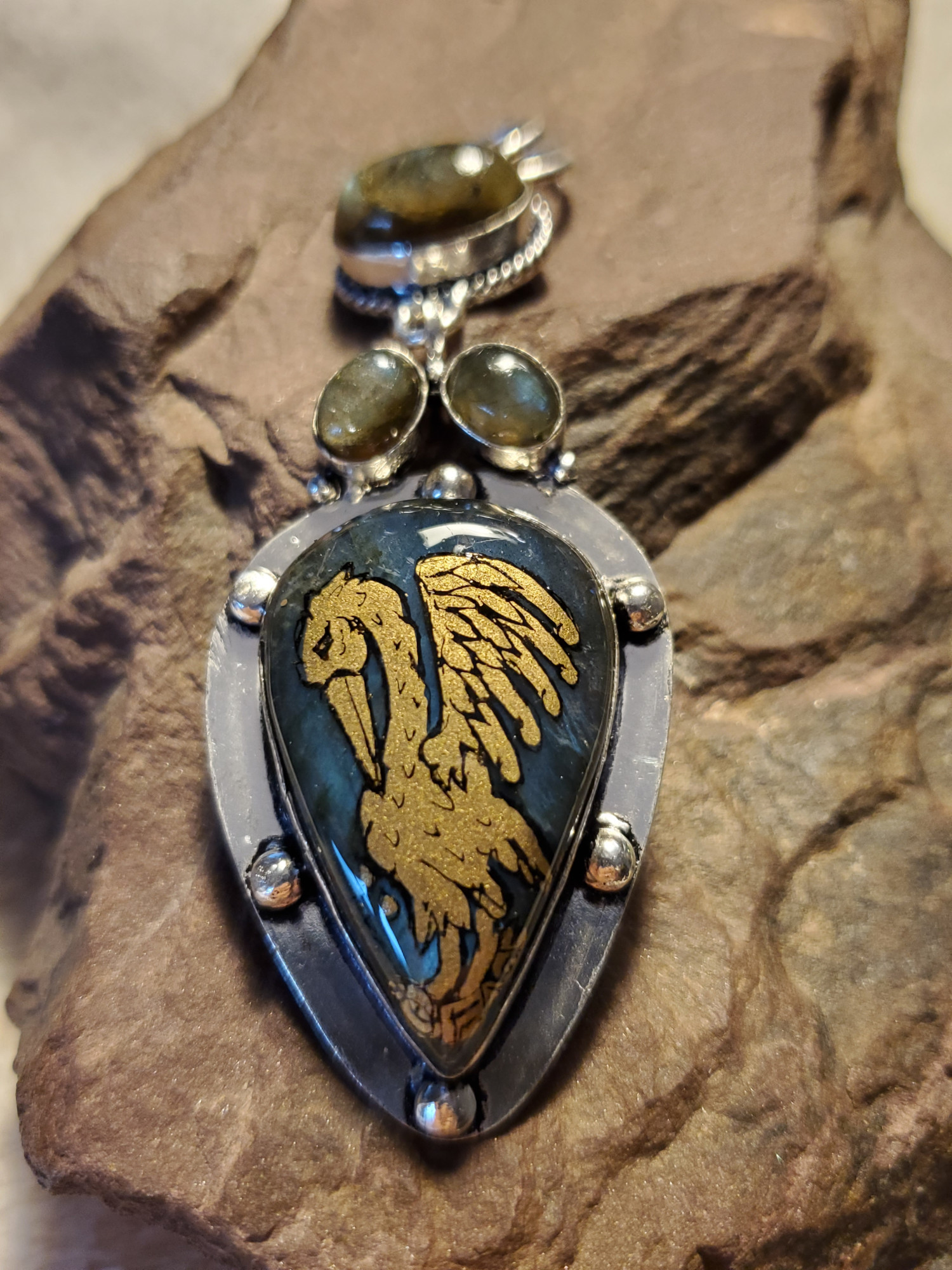Pelican Labradorite Sterling Pendant