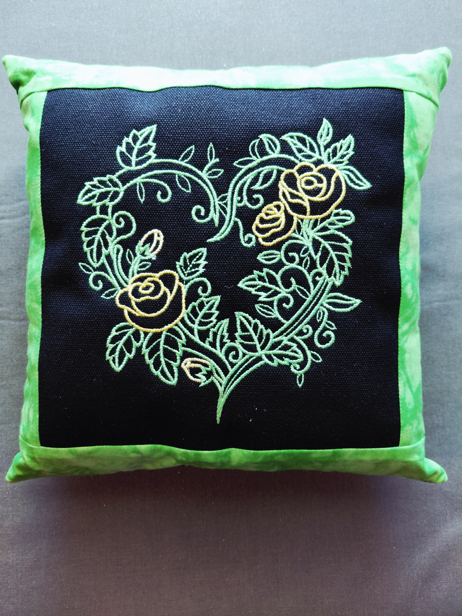 Rose Heart Throw Pillow