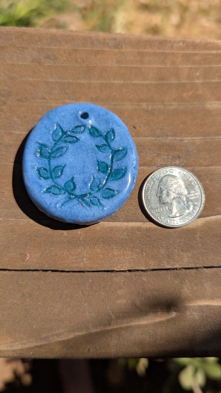 Ceramic Laurel medallion