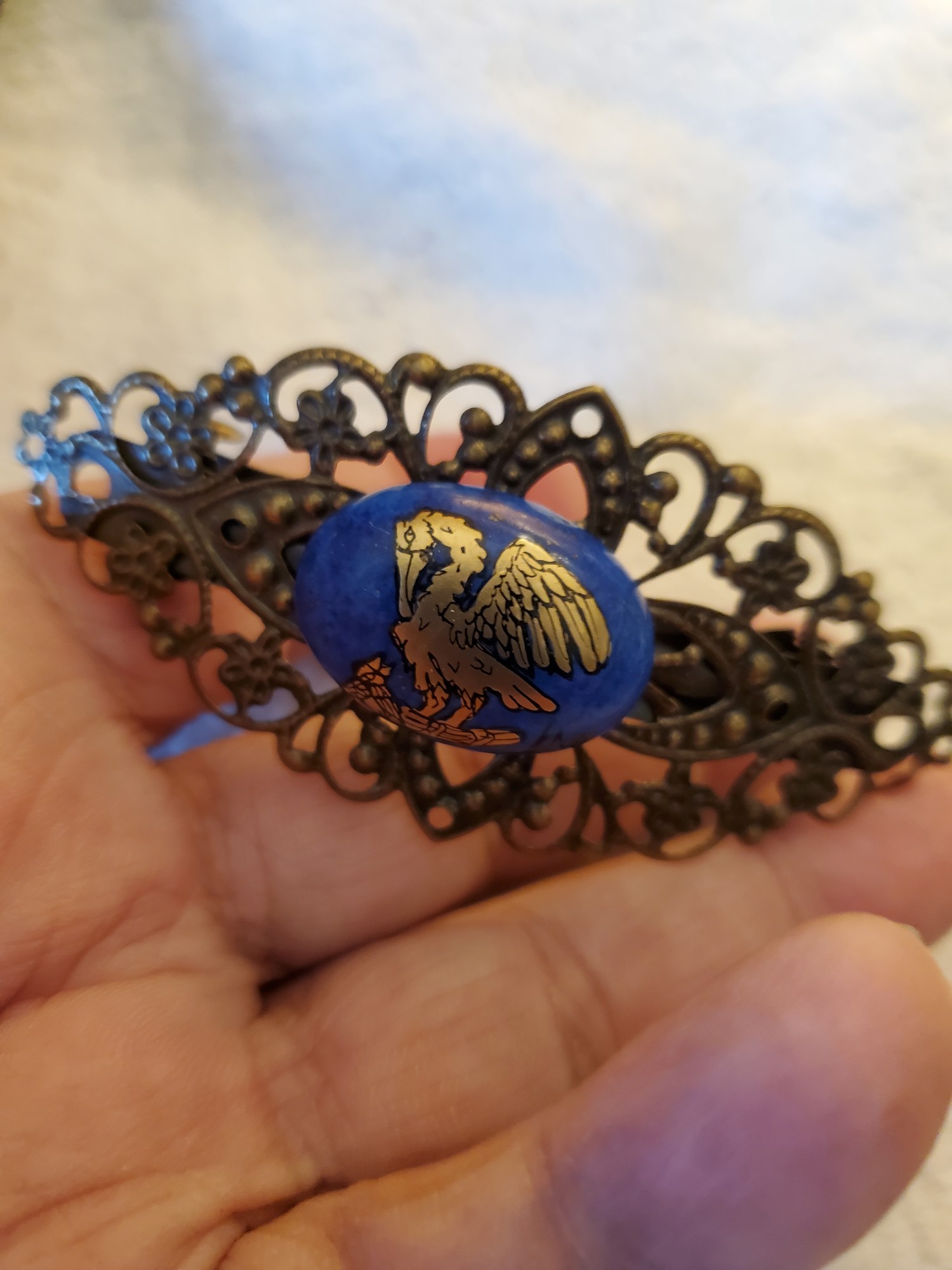 Pelican Hair Clip in Bronze