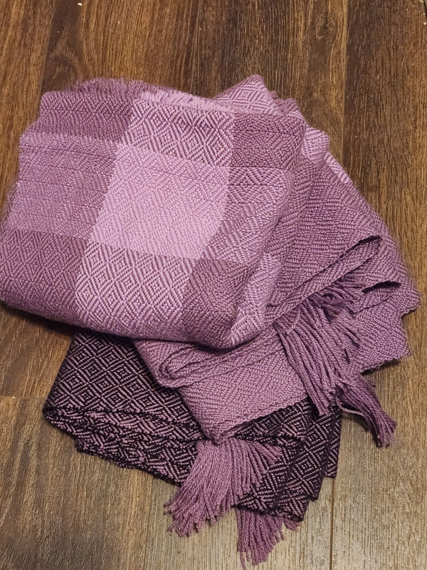 Purple Haze Shawl 100% handwoven wool