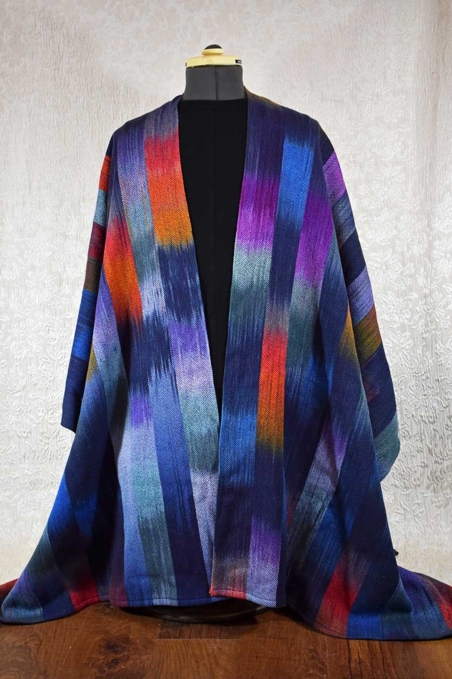Handwoven, hand dyed ruana