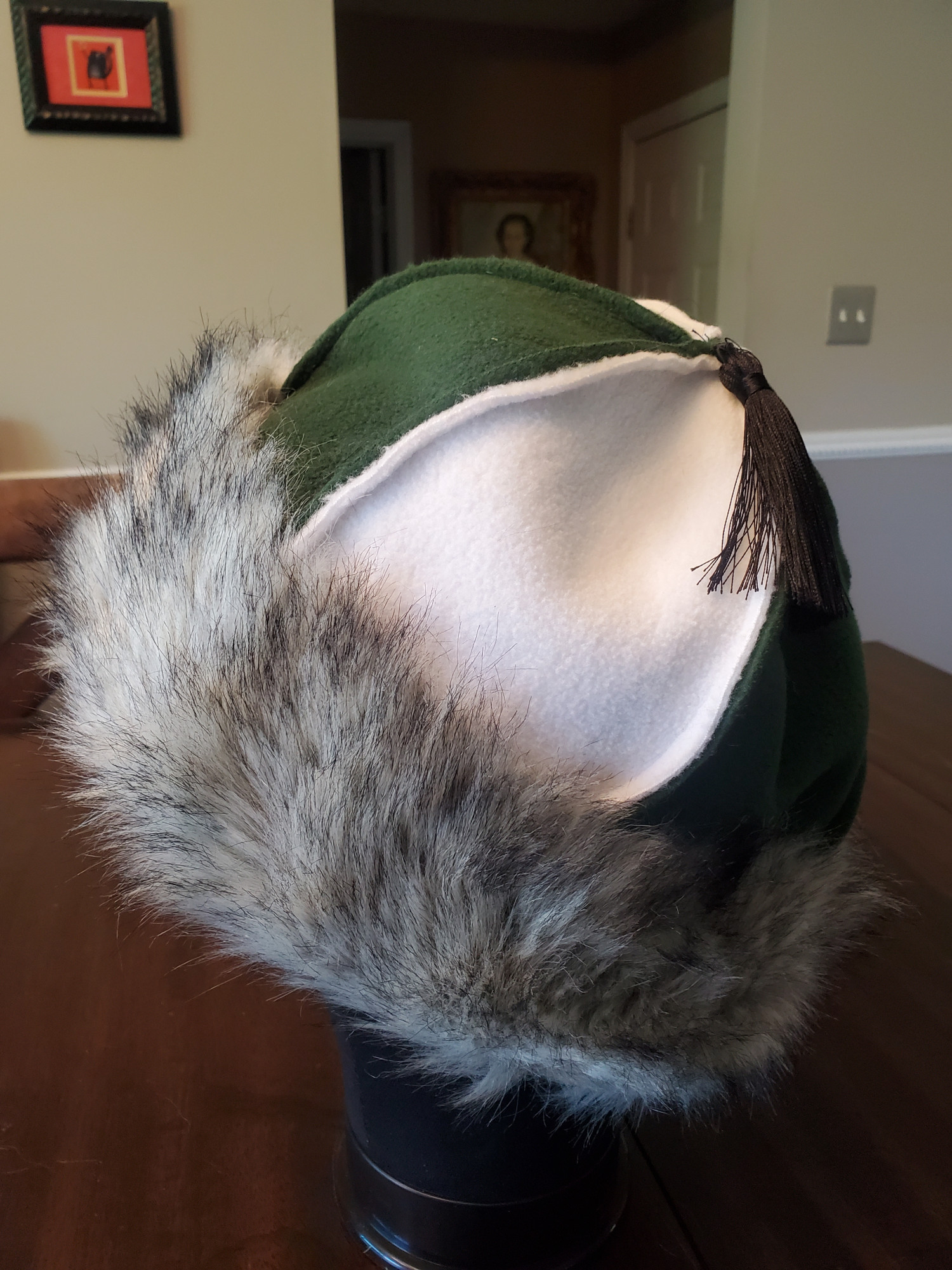 Viking Birka Hat Green and White Polar Fleece XL