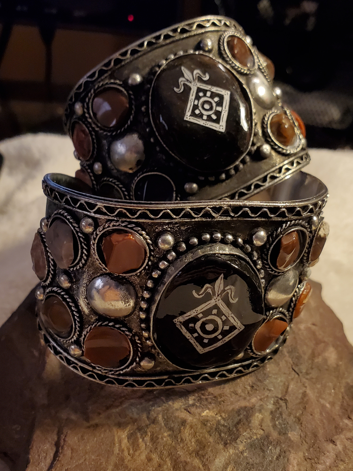 Order of the Mark Onyx Cuff Bracelet Set 2