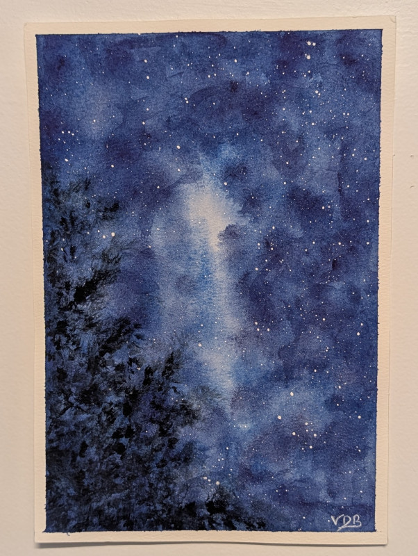 "The Stars Above Us" Watercolor Painting