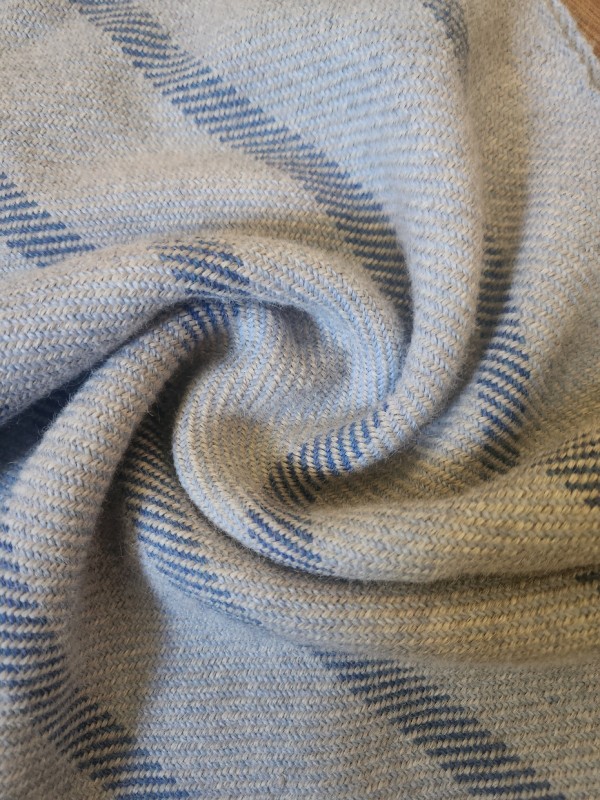 Blue and Grey Shawl/Scarf ***100%  Alpaca***