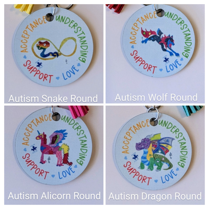 Autism Awareness And Acceptance Keychain - various designs