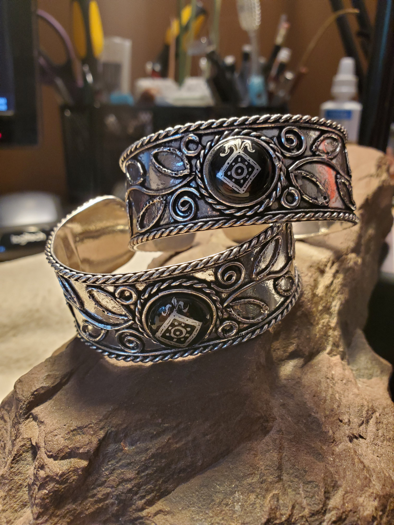 Order of the Mark Onyx Cuff Bracelet