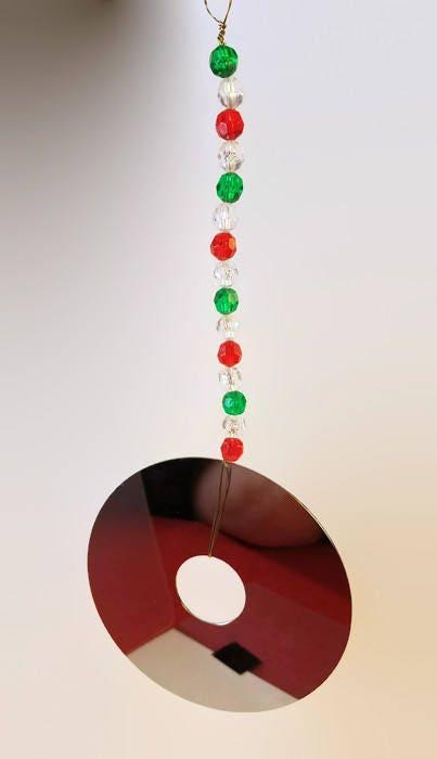 Computer hard drive platter suncatcher