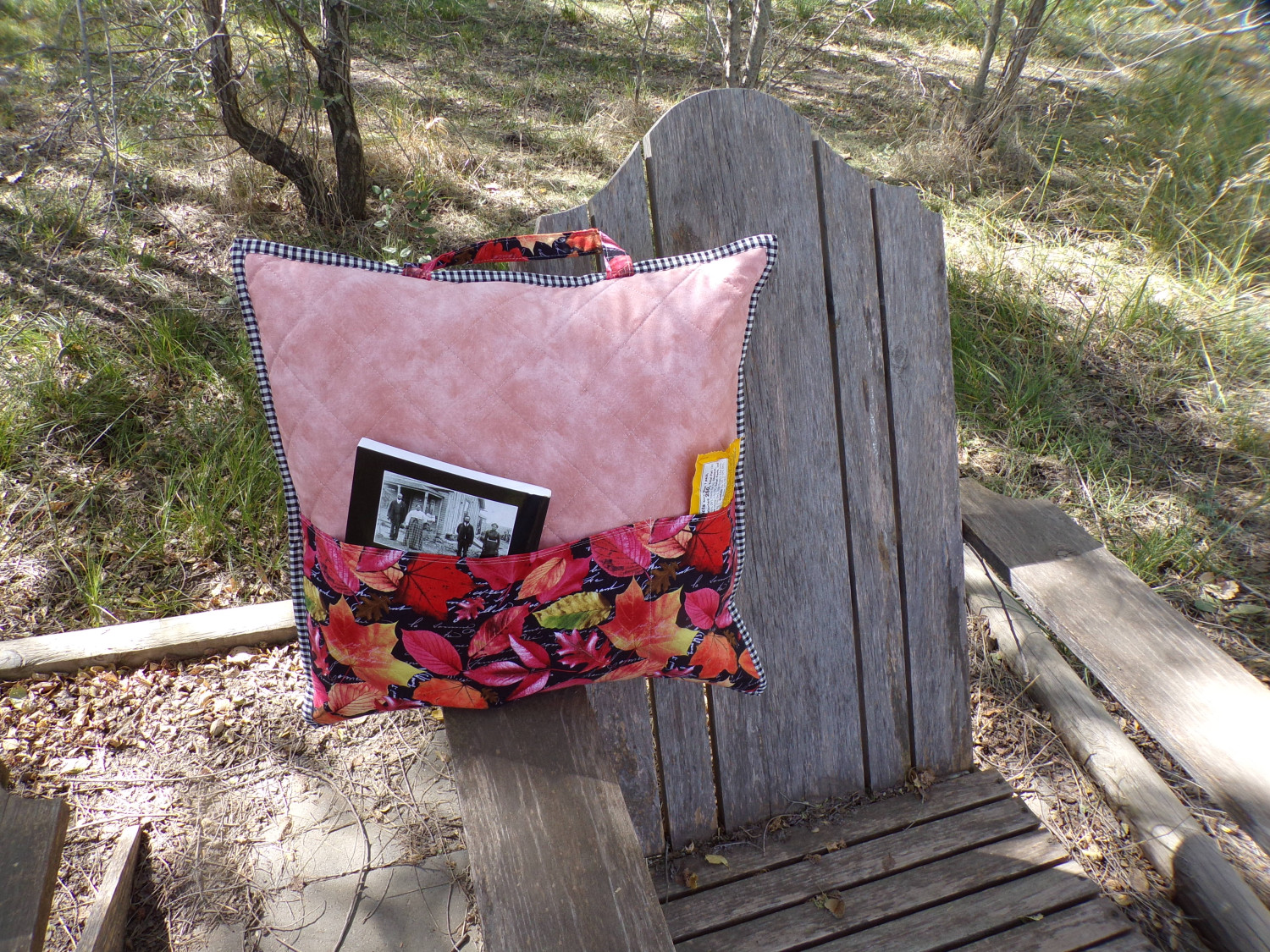 Quilted Mauve Reading Pillow