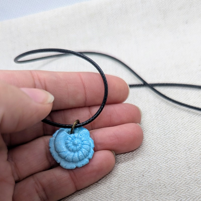 Faience Shell Pendant