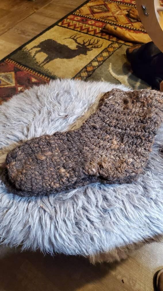 Viking, Norse, Anglo Saxon, Custom order Nalbinding socks in handspun wool, Oslo stitch