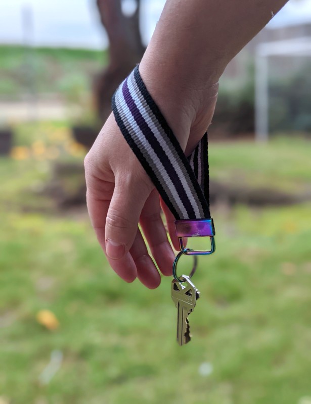 Handwoven Asexual Pride Wristlet