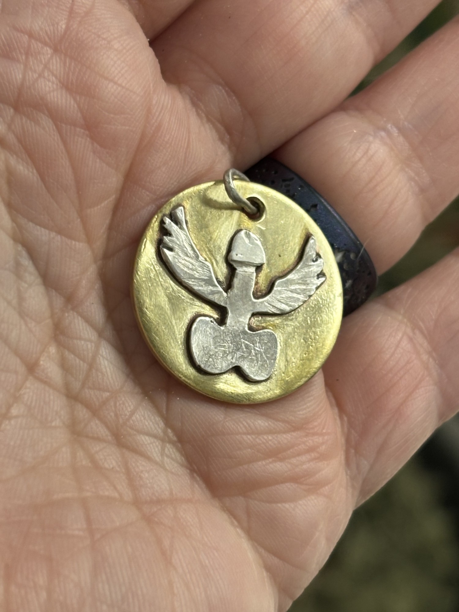 Flying Fuck Phallic Fascinus Ancient Roman good luck charm pendant