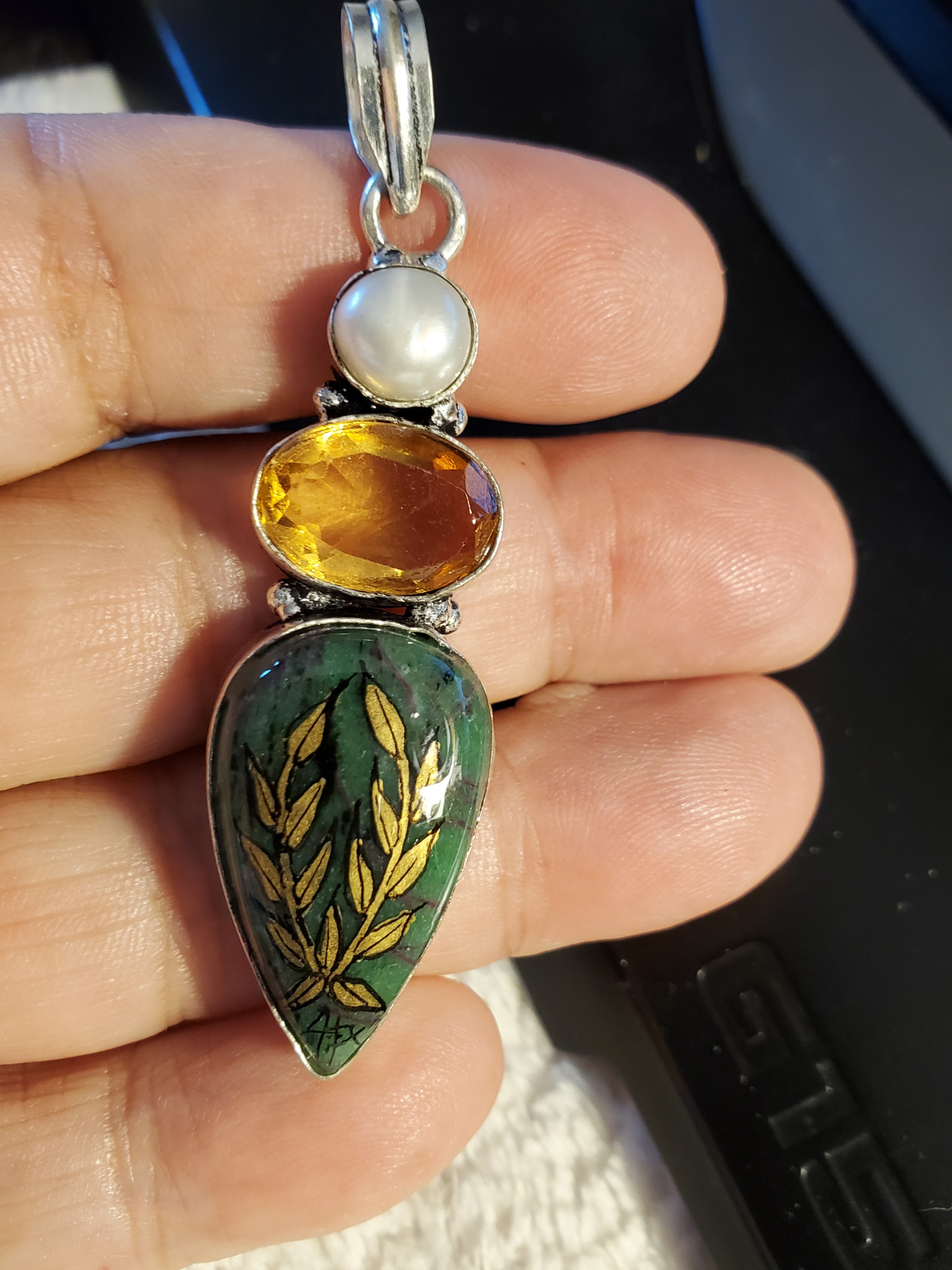 Laurel Topaz Pendant