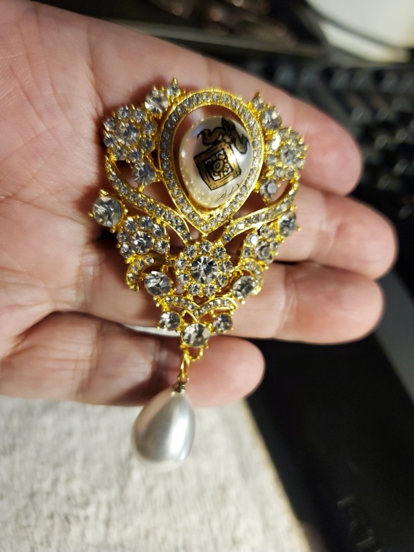 Order of the Mark Gold Leafed Pearl Brooch