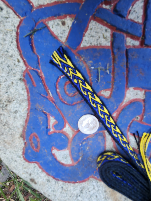100% Silk Trim in Blue, Yellow, and Black