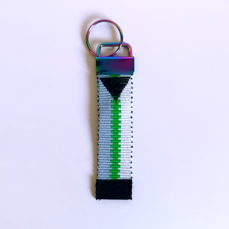 Handwoven Demi-Romantic Pride Keychain
