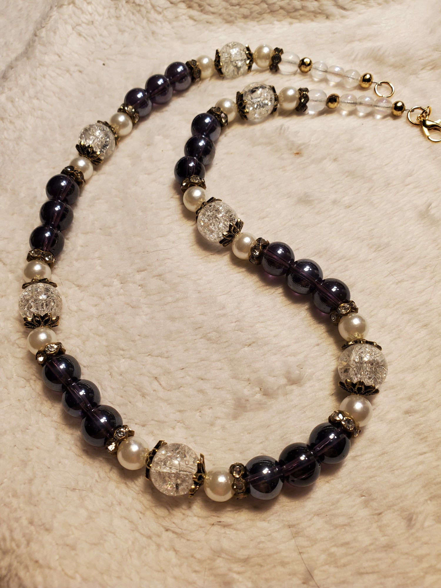 Shimmer Purple Pearl Necklace