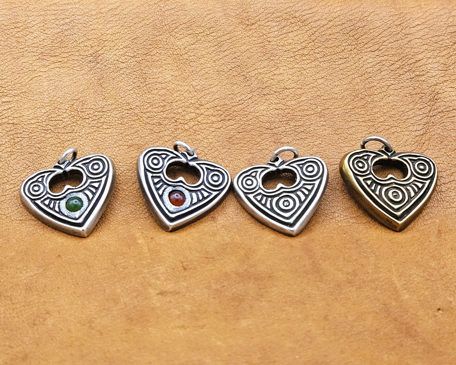 Viking Age double raven heart pendant