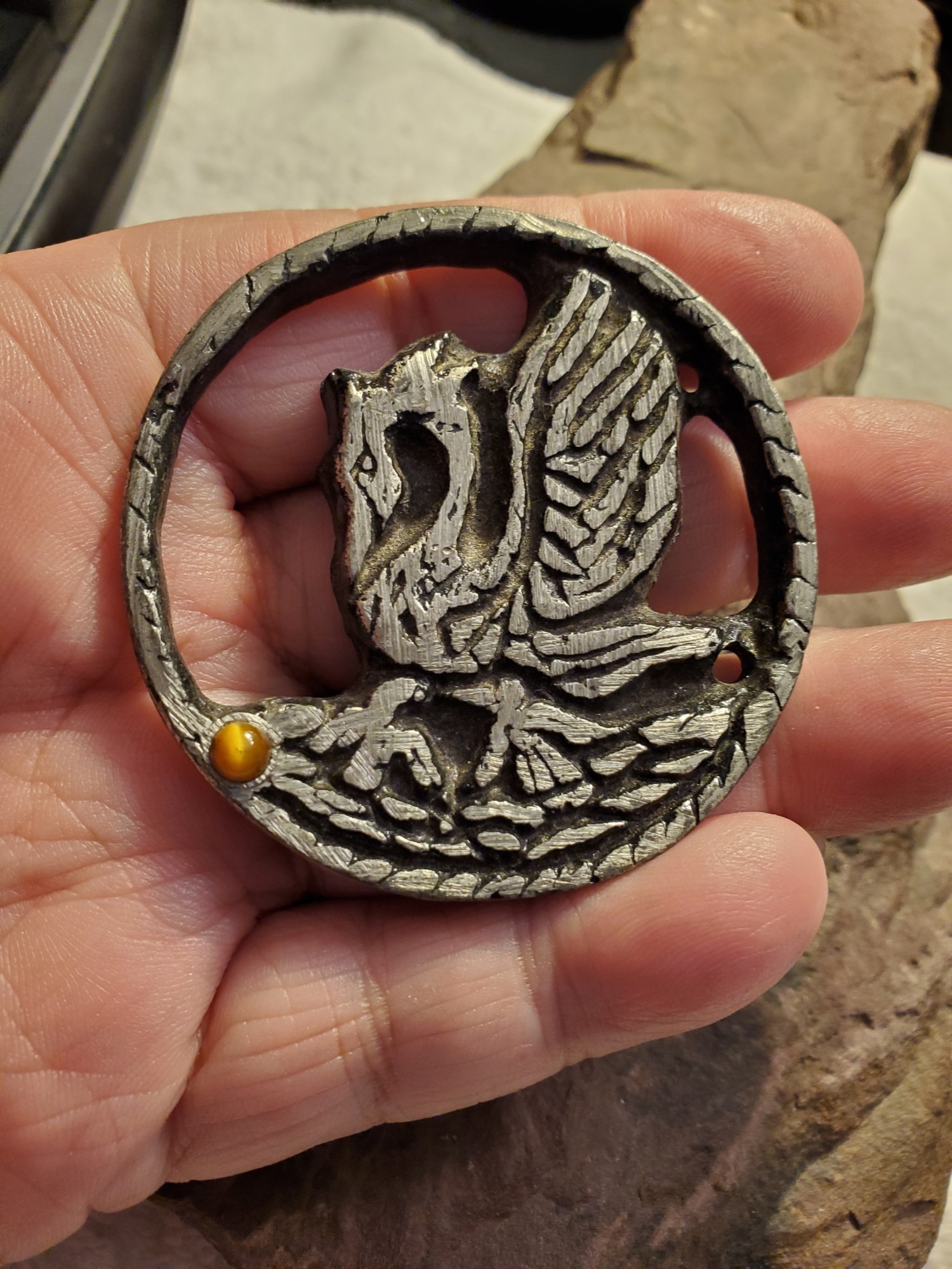 Pelican Pewter Pendant
