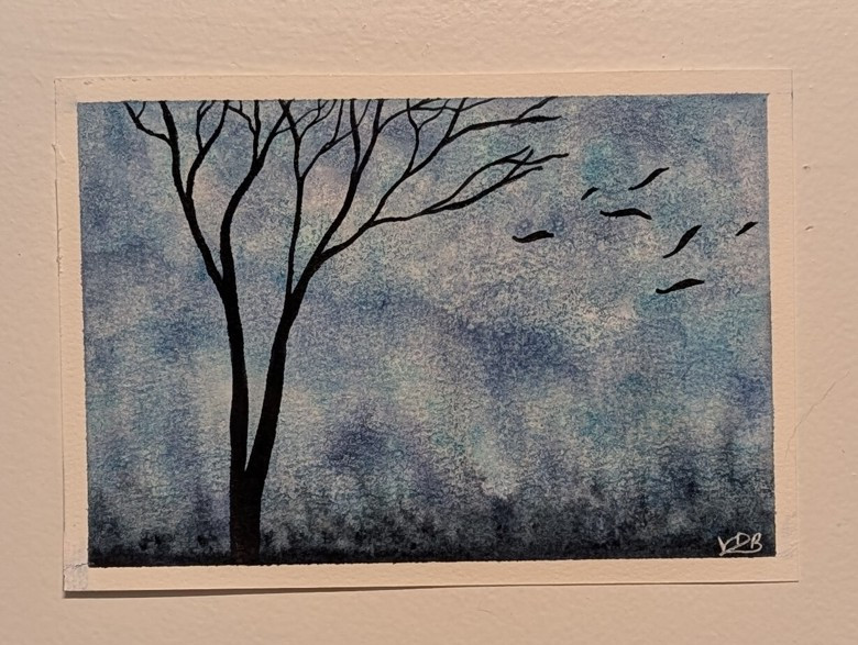 "Last Leaves" Watercolor Painting